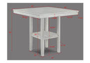Crown Mark Lester Light Grey 5pc Counter Height Table Set