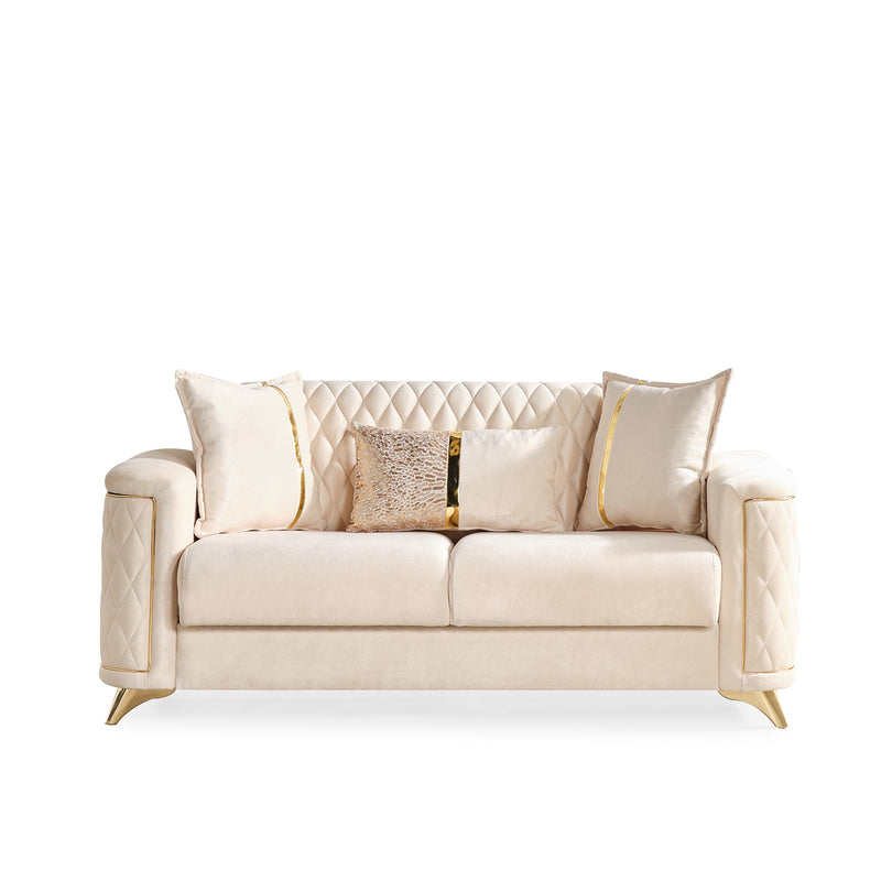 Galaxy Home Luna Ivory 2pc Living Room Set