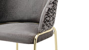 Galaxy Home Onyx Light Gray Gold Chairs