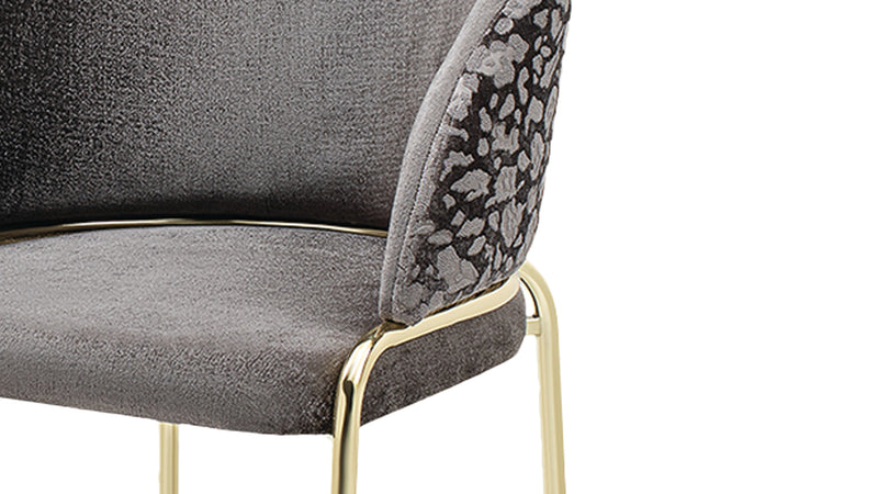 Galaxy Home Onyx Light Gray Gold Chairs