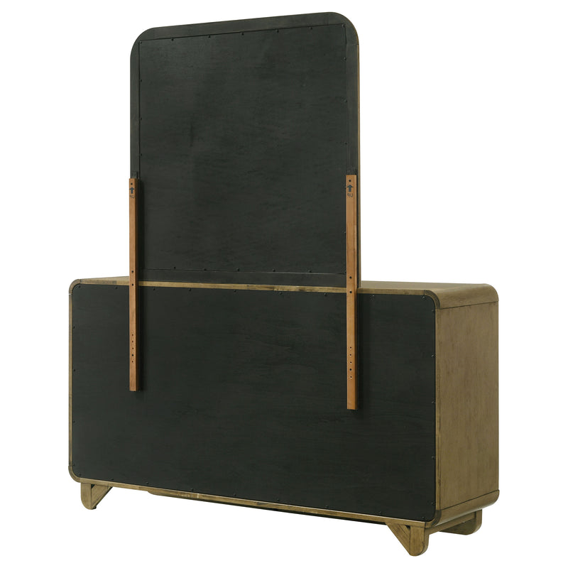 Coaster Furniture Amsbury Nutmeg Brown 6 Drawer Dresser and Mirror