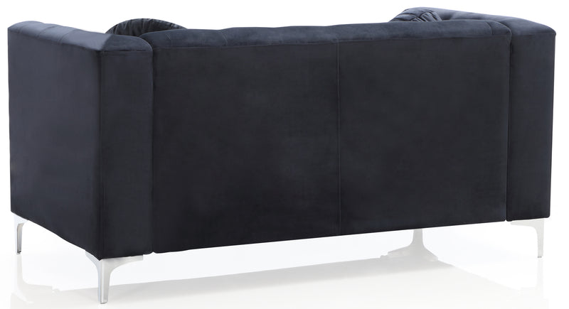 Glory Furniture Pompano Dark Gray Velvet Loveseat