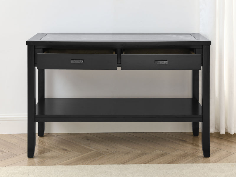 Steve Silver Garvine Black Gray Sofa Table
