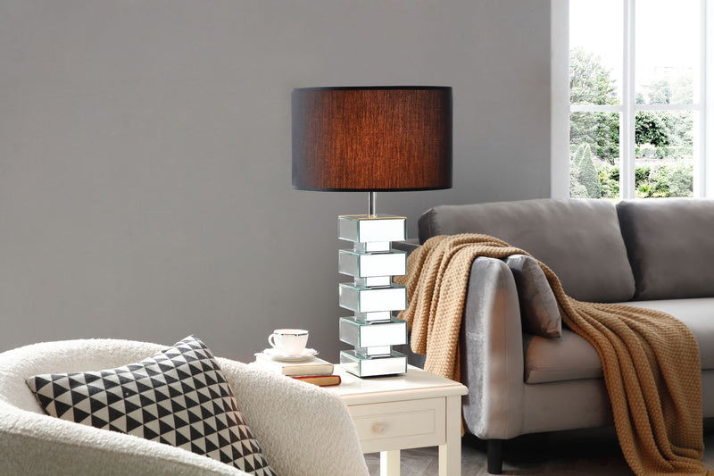 Glory Furniture Silvery Black Table Lamp