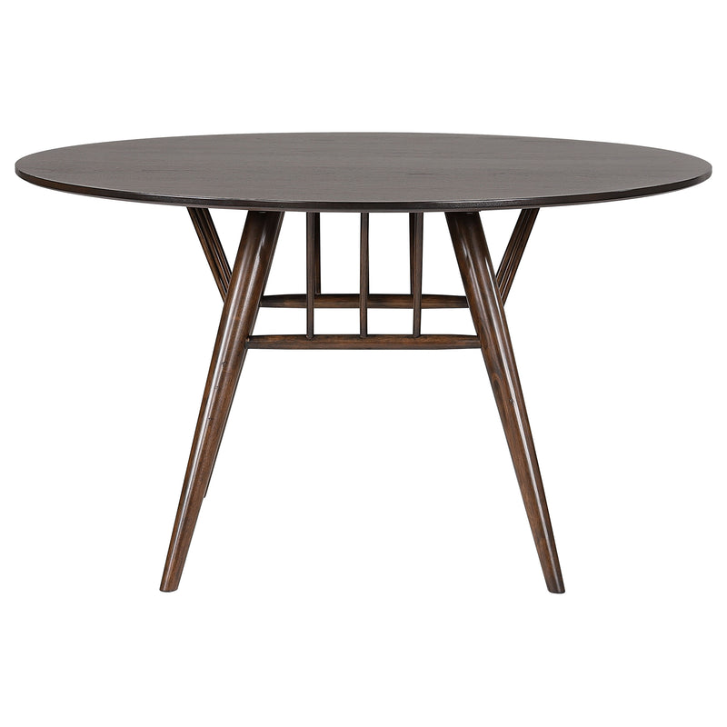 Coaster Furniture Everton Dark Walnut Brown Round Dining Table