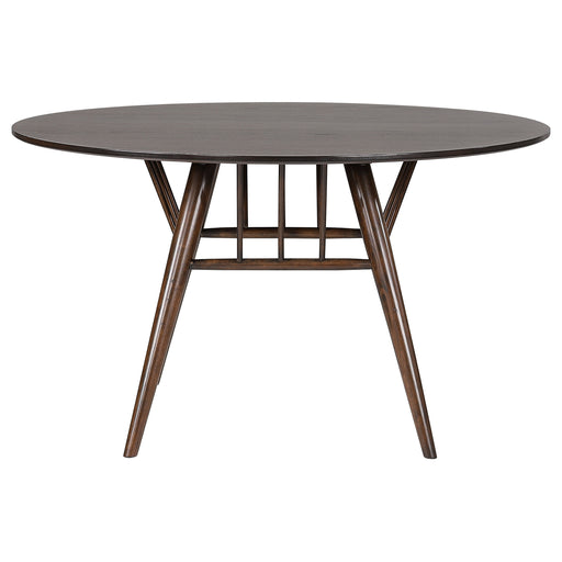 Coaster Furniture Everton Dark Walnut Brown Round Dining Table