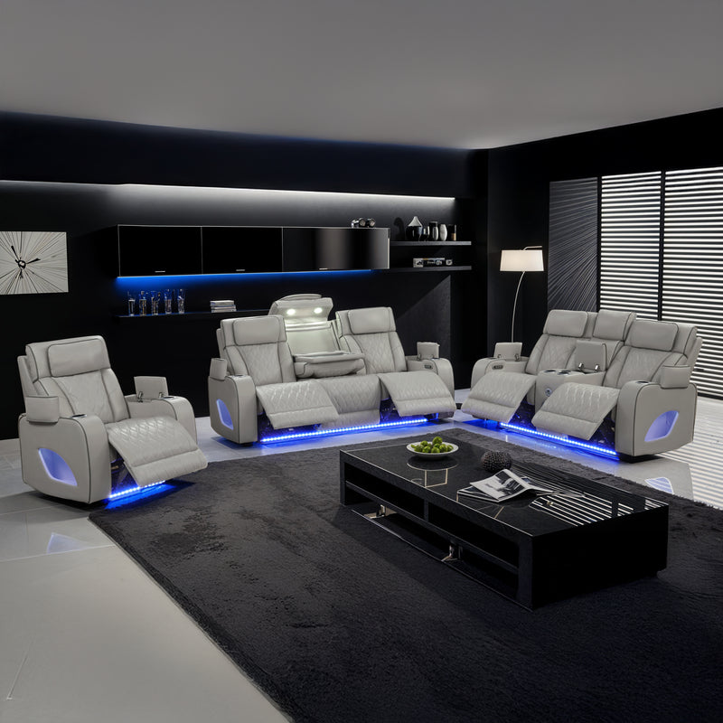 Galaxy Home Fortuner Black 3pc Living Room Set