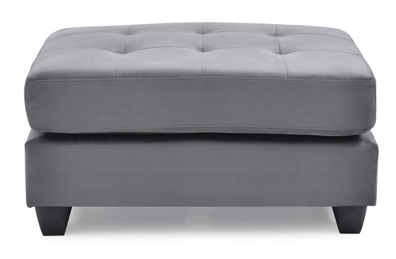 Glory Furniture Malone Gray Ottoman