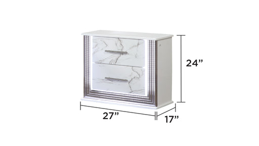 Galaxy Home Desire White Nightstand