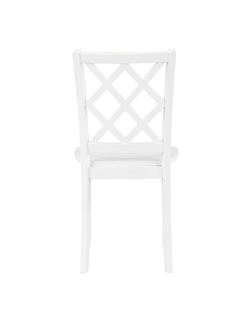2 New Classic Furniture Trellis White Dining Chairs