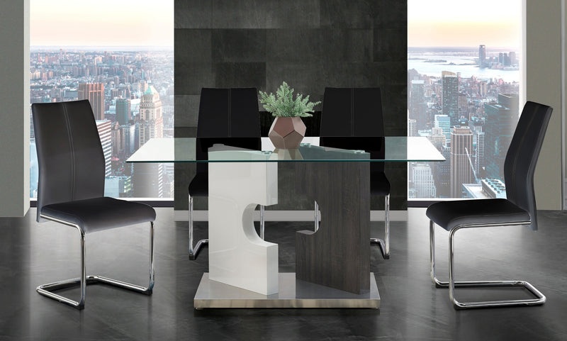 Global Furniture D219DT-D41DC Black 5pc Dining Room Set