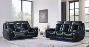 Global Furniture U0700 Black Power 3pc Living Room Set