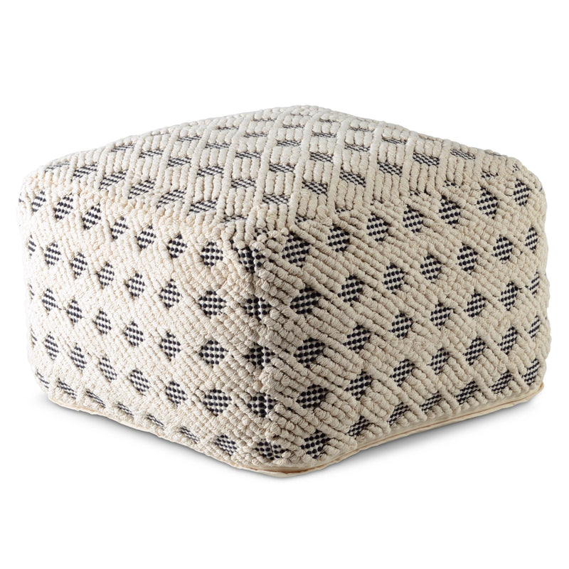Steve Silver Kodi White Square Pouf