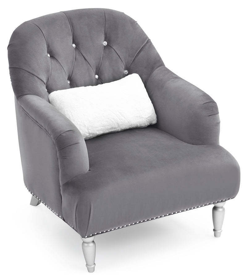 Glory Furniture Jewel Blue Velvet Chair