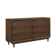 Home Elegance Astrid Brown Walnut Dresser And Mirror