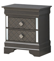Glory Furniture Verona Metalic Black Nightstand