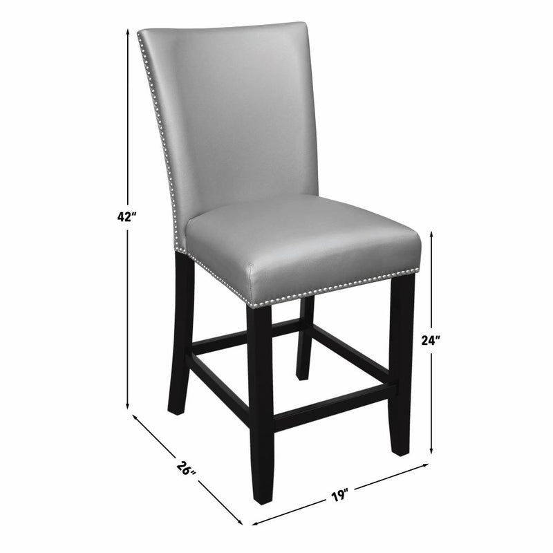 Steve Silver Camila White Black 5pc Rectangle Counter Set