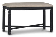 New Classic Furniture Prairie Point Black Counter Backless Bench