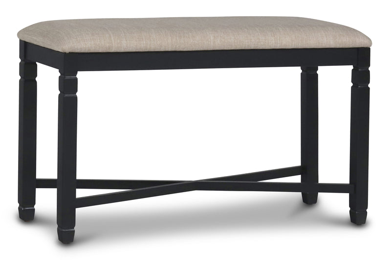 New Classic Furniture Prairie Point Black Counter Backless Bench