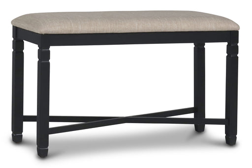 New Classic Furniture Prairie Point Black Counter Backless Bench