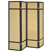 Coaster Furniture Pearce Natural Beige 4 Panel Room Divider Folding Screen