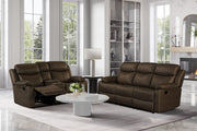Global Furniture U6026 Dark Brown Console Reclining Loveseat