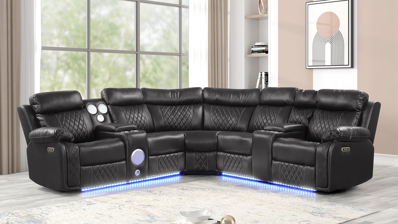 Galaxy Home Lacrosse Gray Reclining Sectional