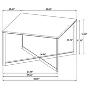 Coaster Furniture Tobin White Black Square Coffee Table