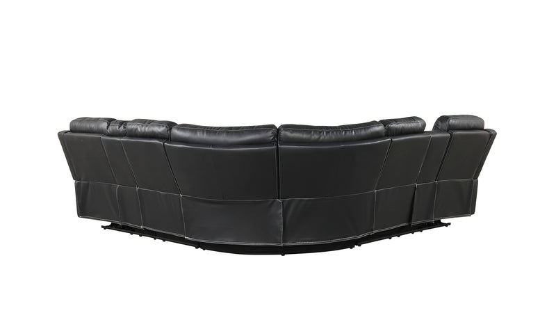 Galaxy Home Lacrosse Black Reclining Sectional