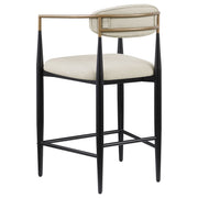 2 Coaster Furniture Tina Dark Grey Fabric Counter Chairs