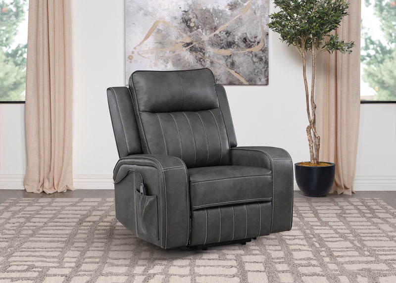 Coaster Furniture Raelynn Grey Power Lift Recliner Chair
