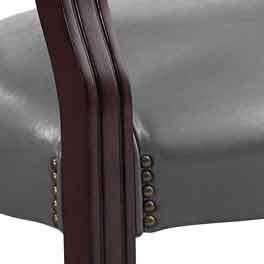 Steve Silver Tournament Brown Arm Chair with Casters