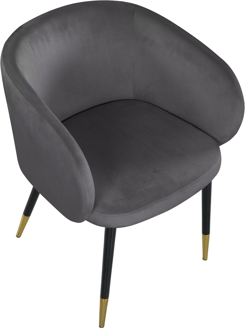 Meridian Furniture Louise Black Velvet Dining Chair