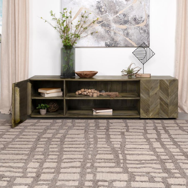 Coaster Furniture Keese Mango Brown 2 Door 70 Inch TV Stand