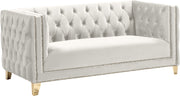 Meridian Furniture Michelle Cream Velvet Loveseat