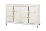 Global Furniture Orion Gold Dresser and Mirror