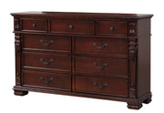 Glory Furniture Lyndon Cherry 9 Drawer Dresser