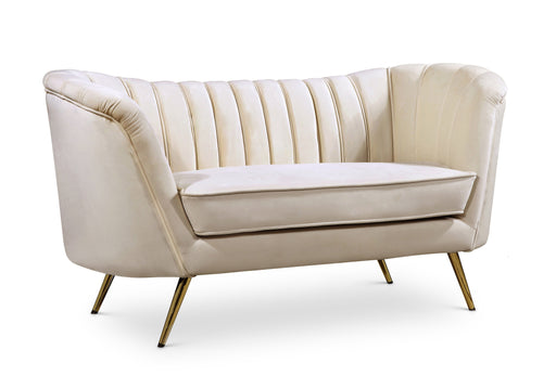 Meridian Furniture Margo Cream Velvet Loveseat