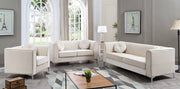 Glory Furniture Delray Ivory Velvet Microsuede 3pc Living Room Set