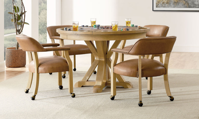Steve Silver Rylie Natural Dining Table with Game Top