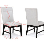 2 Crown Mark Etta Brown Grey Wood Side Chairs