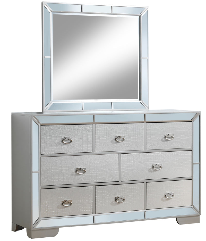 Glory Furniture Hollywood Hills Silver Champagne Mirror