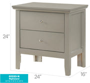 Glory Furniture Primo Silver Champagne Nightstand
