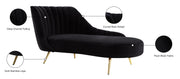 Meridian Furniture Margo Pink Velvet Chaise
