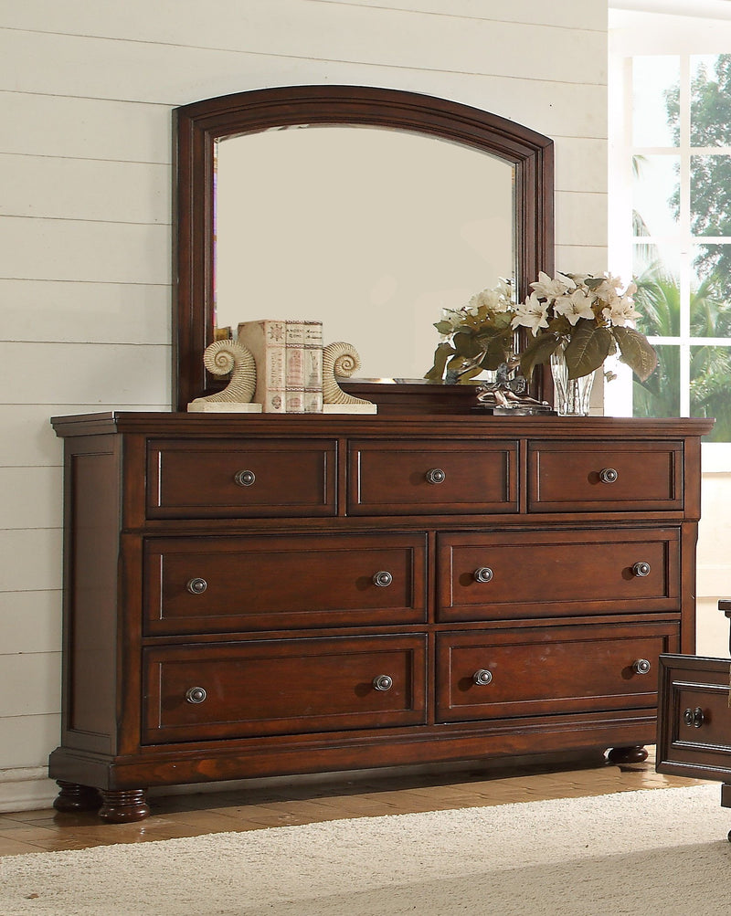 Galaxy Home Baltimore Dark Walnut Dresser and Mirror