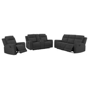Coaster Furniture Brentwood Dark Charcoal Grey Reclining 3pc Living Room Set