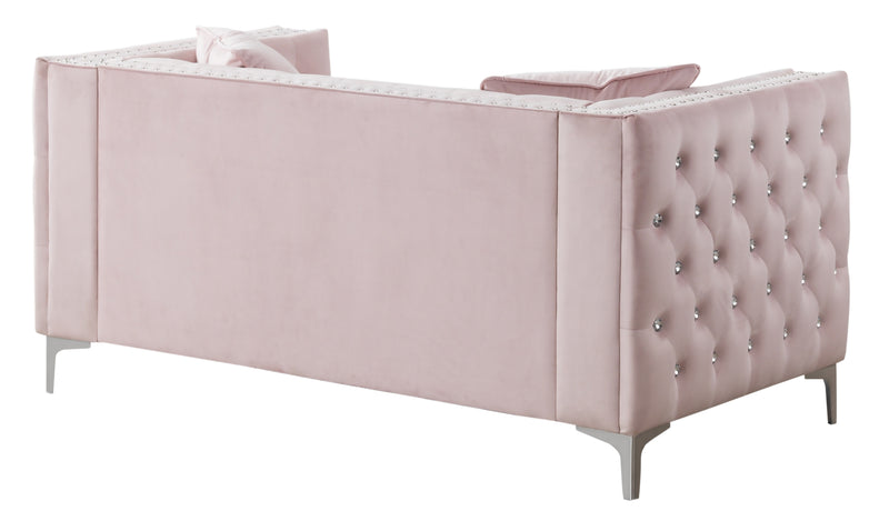 Glory Furniture Paige Ivory Velvet Loveseat