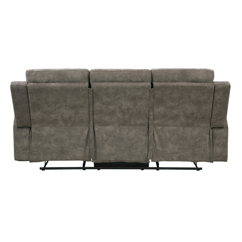 Home Elegance Muncie Brown Gray Double Reclining Sofa