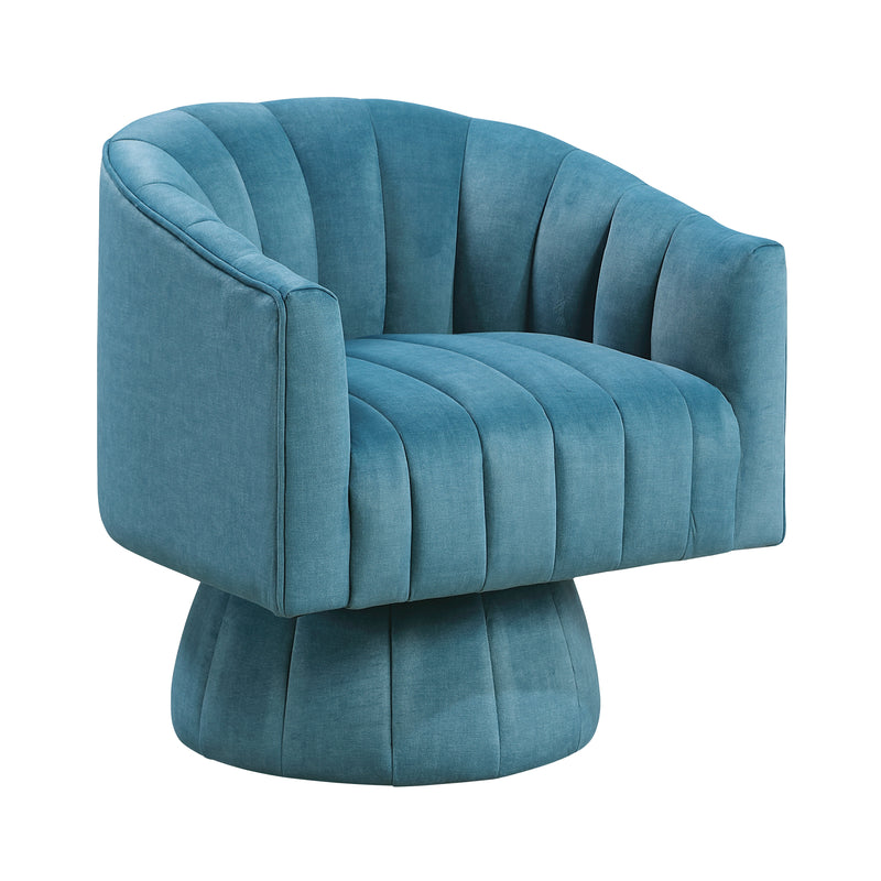 Home Elegance Bristol Teal Swivel Chair