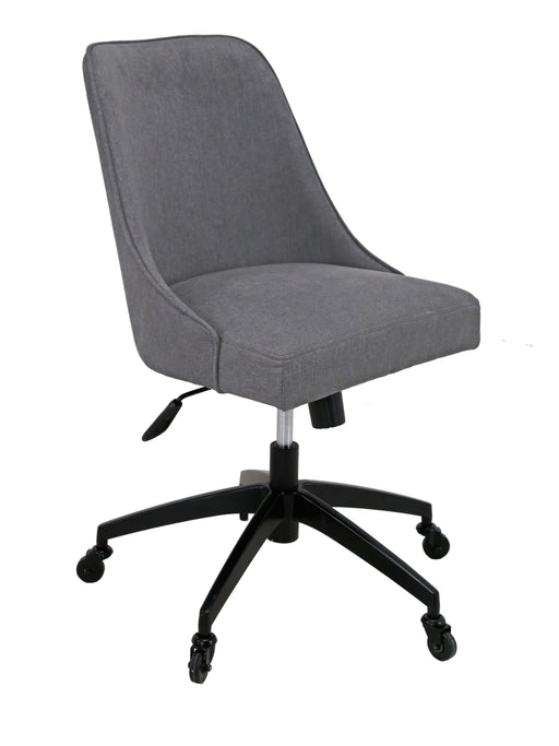 Steve Silver Kinsley Gray Swivel Upholstered Desk Chair
